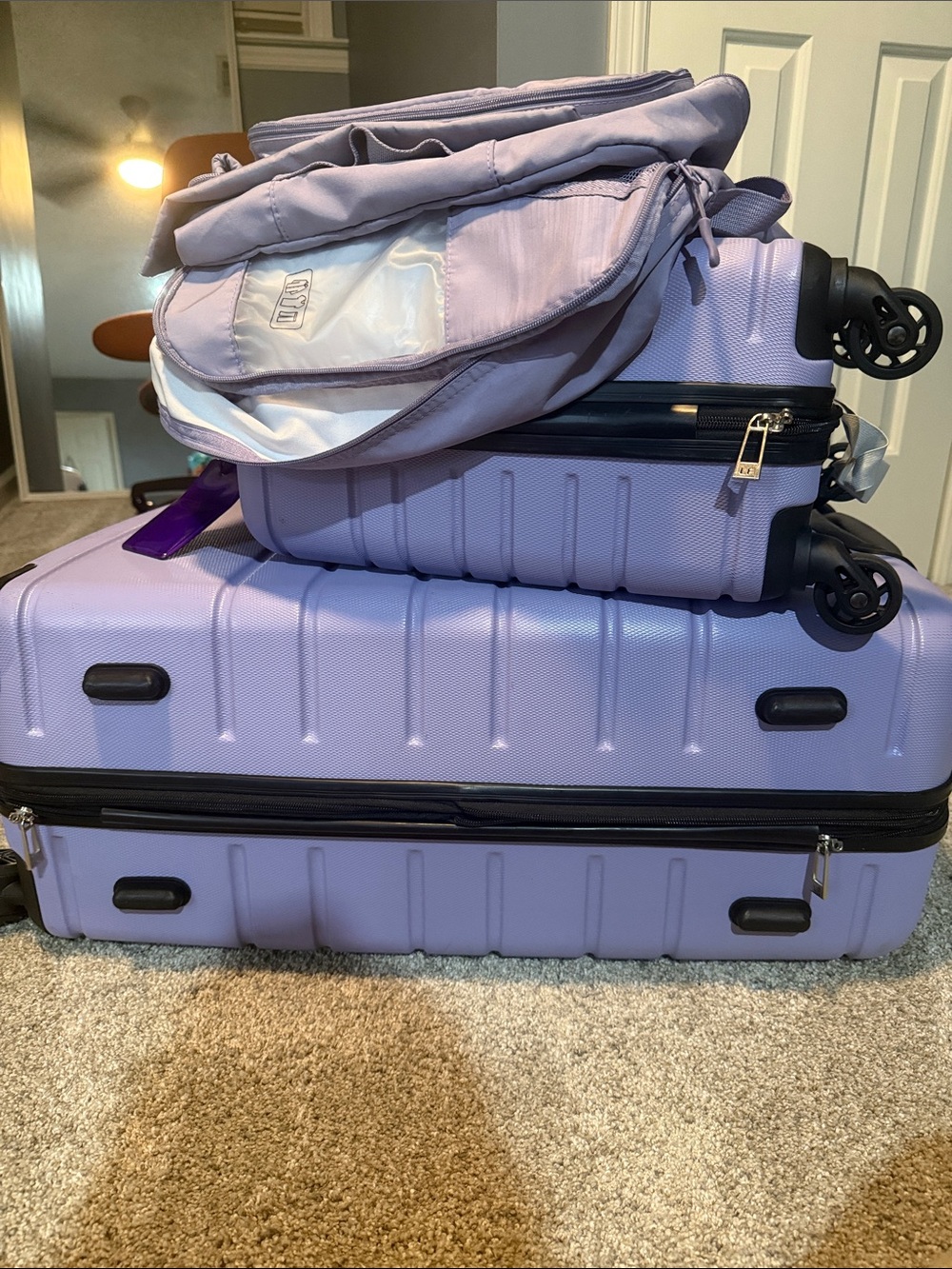 Light Purple London Fog Hardside Rolling Luggage Set - 2-Piece